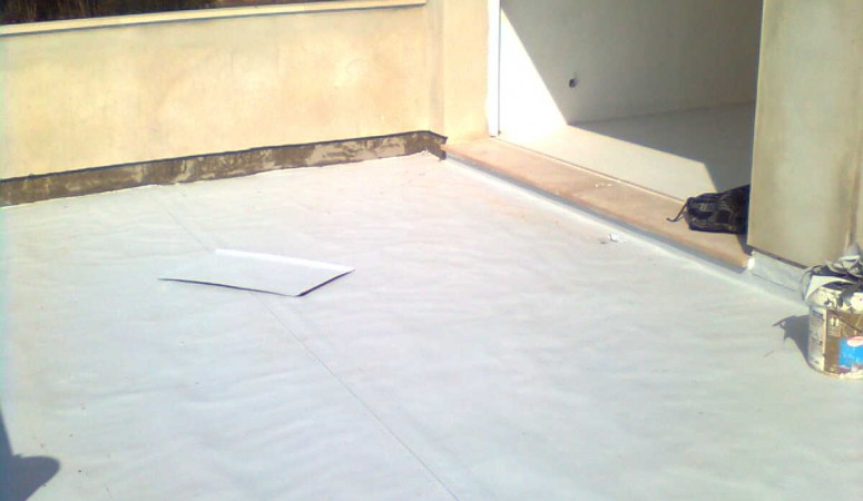 Terraço impermeabilizado com Membrana em PVC